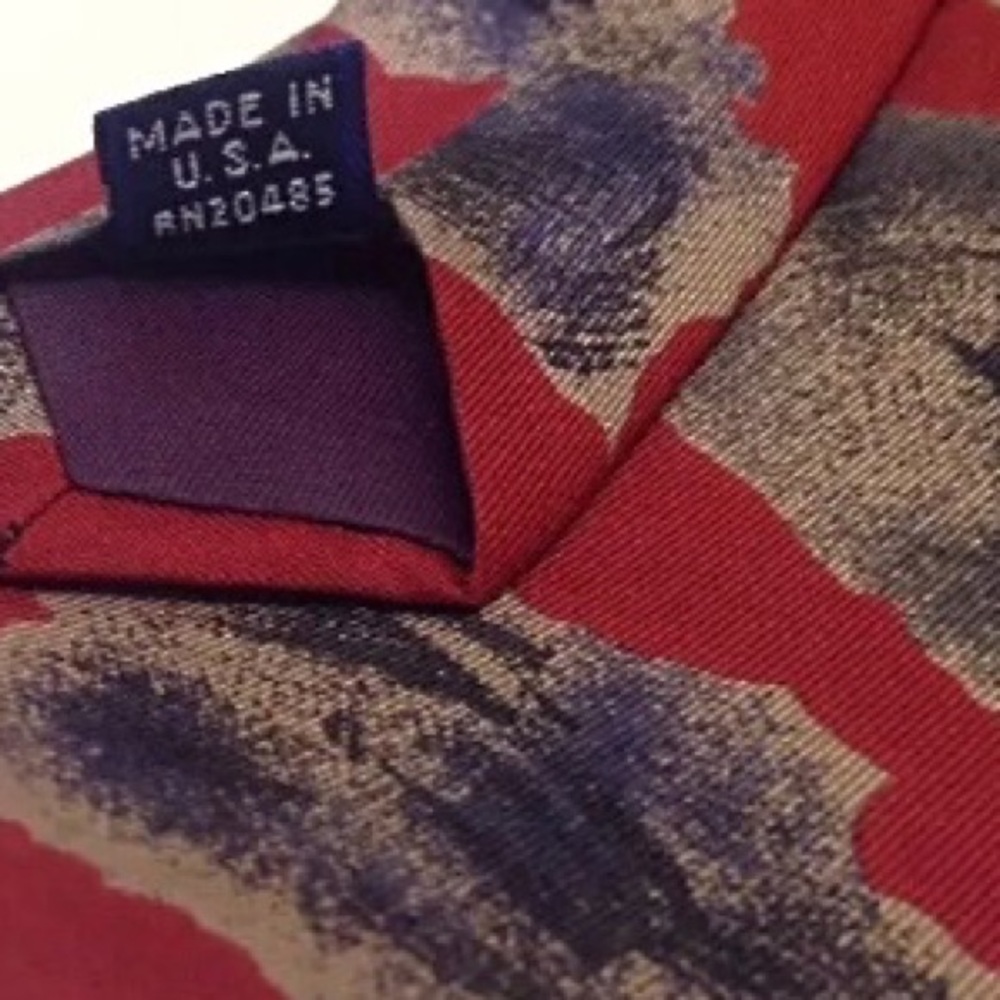 Stafford Red & Gray Men's Necktie - Picture 5 of 5